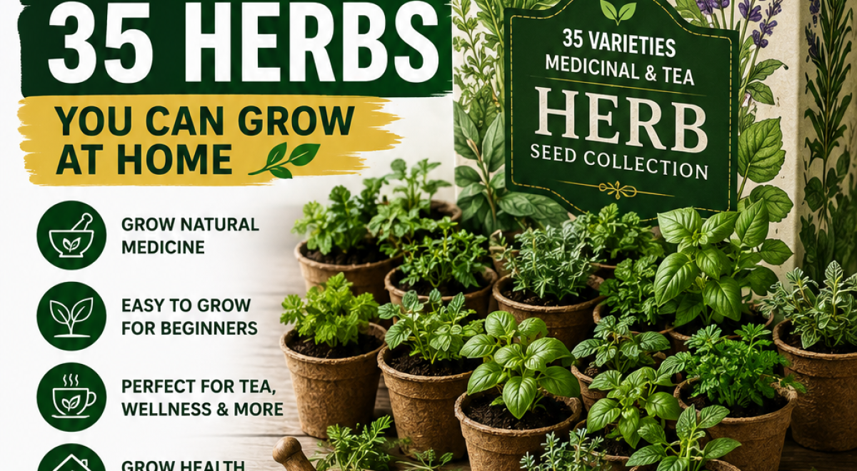 Medicinal Herb Seeds Garden Kit: 35 Herbs You Can Grow at Home